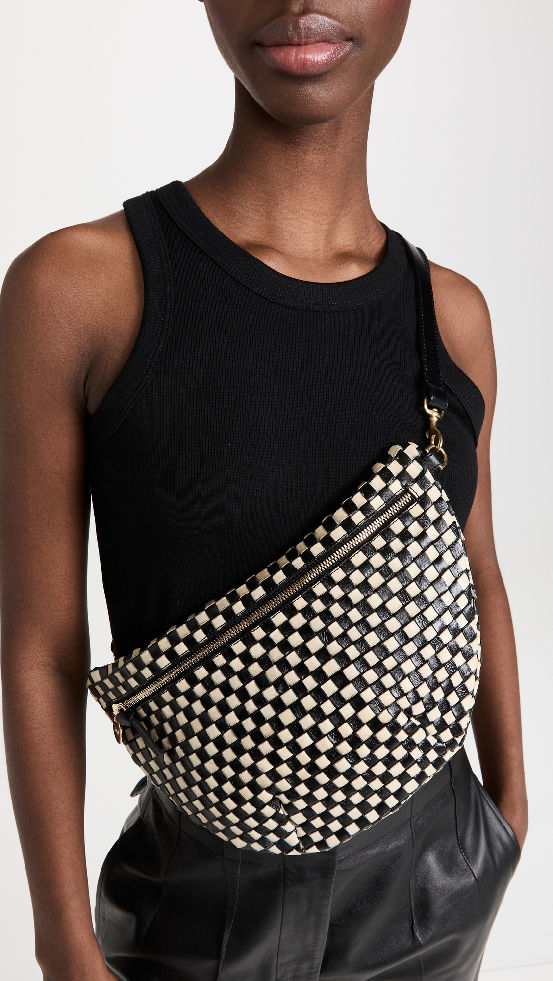 Grande Fanny Bag Black/Cream Check One Size