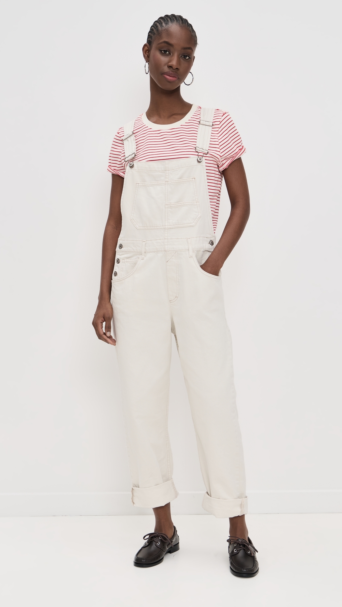 Free People Ziggy Overalls Parchment