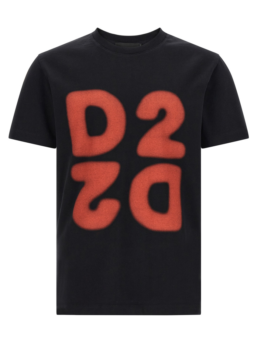 Black Graphic Crew Neck T-Shirt