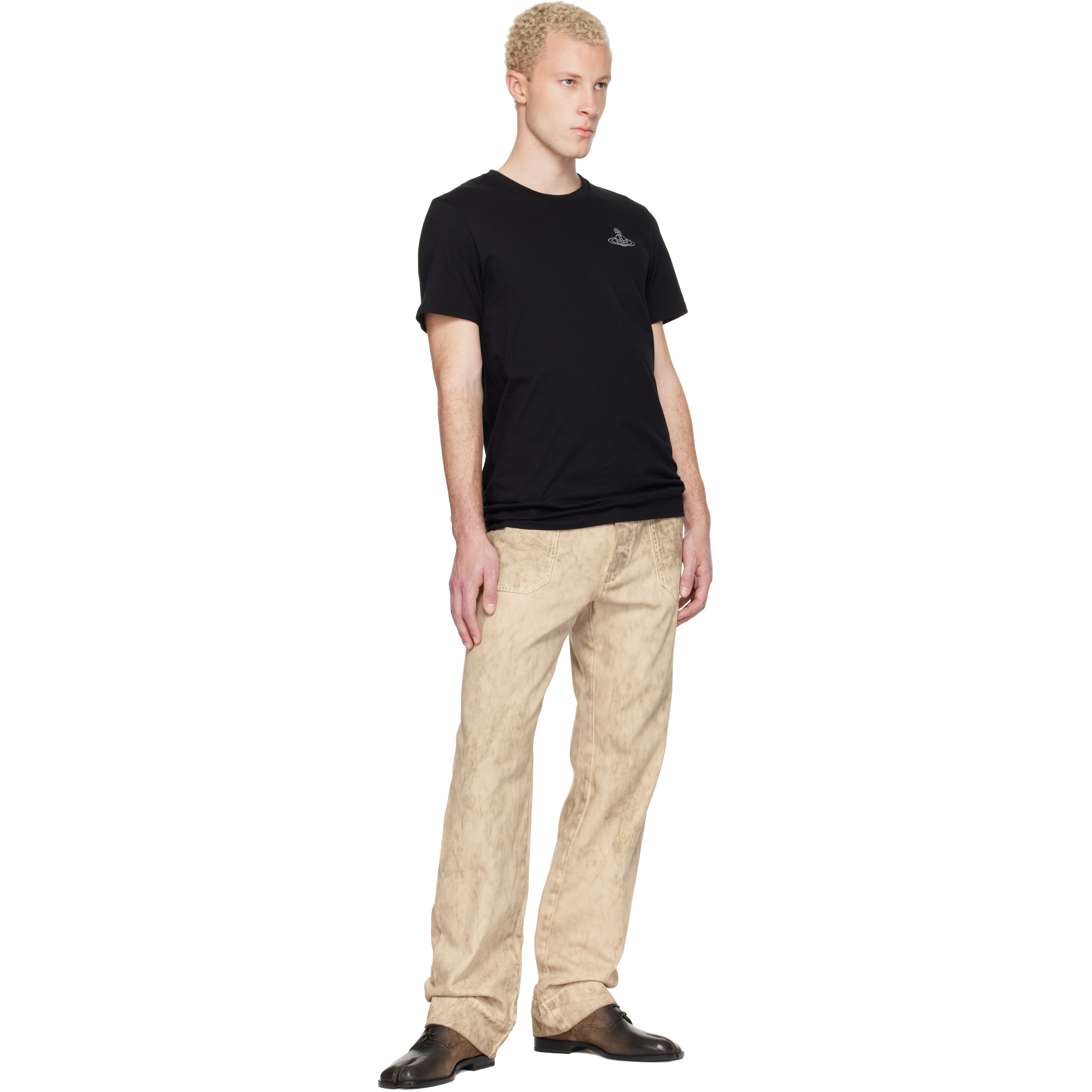 Two-Pack Black Cotton Jersey T-shirts