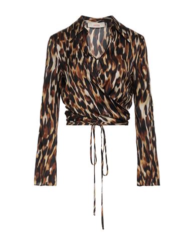 Jucca Woman Top Dark brown Size 4 Viscose