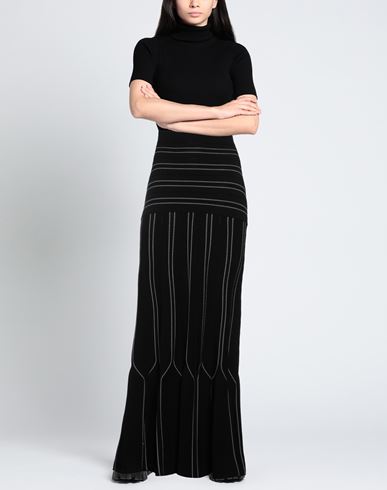 Elisabetta Franchi Woman Maxi skirt Black Size 6 Viscose, Polypropylene, Polyester