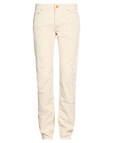 Man Pants Beige Size 31 Cotton, Elastane