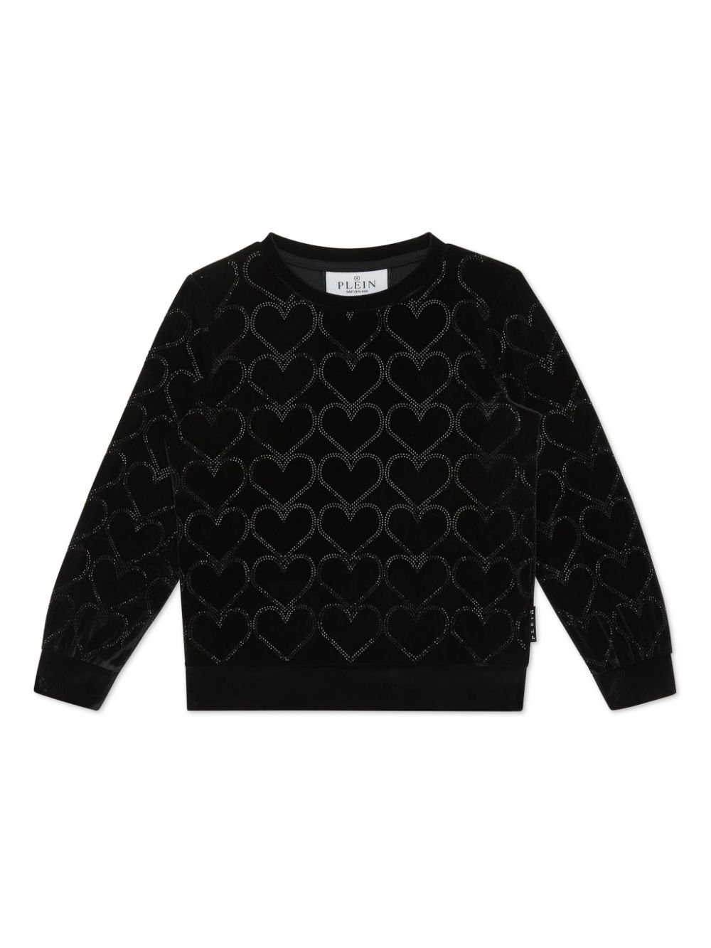 Heart-studded sweatshirt - Black