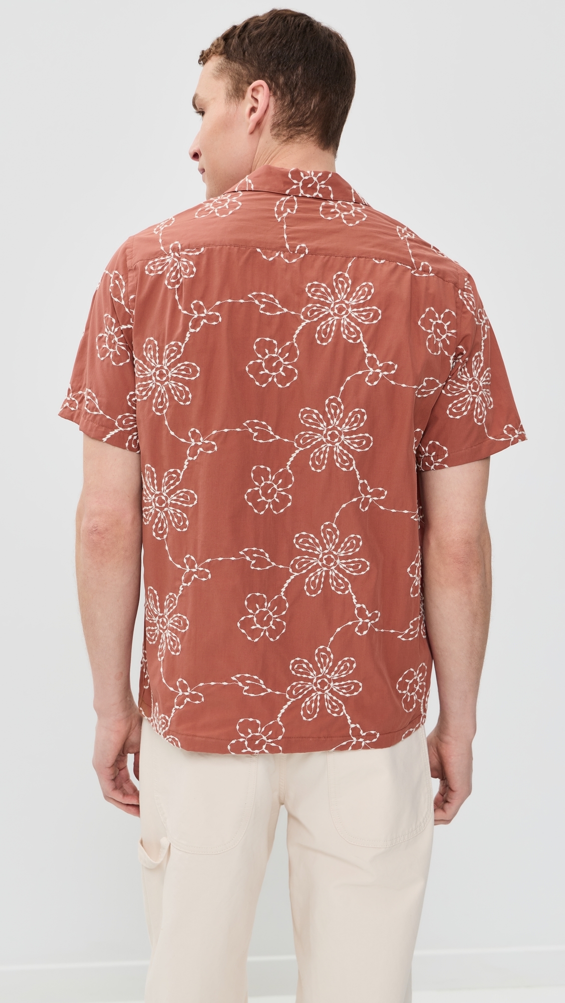 Compota Camp Shirt Terracotta/White