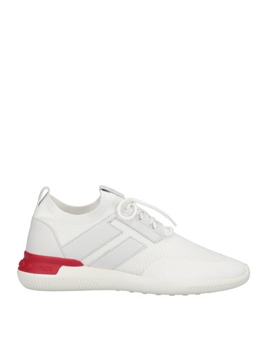 Tod's No_code Man Sneakers White Size 11 Leather, Textile fibers