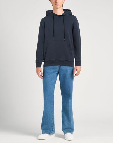 Man Sweatshirt Navy Size L Cotton