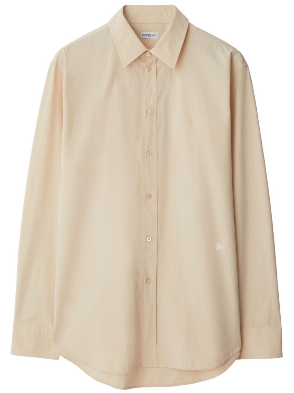 EDK-embroidered cotton shirt - Neutrals