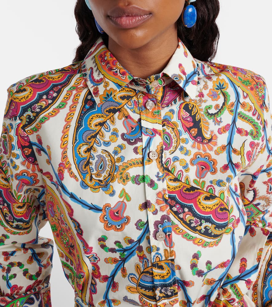 Paisley cotton wrap dress