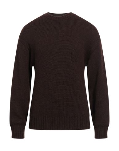 Dsquared2 Man Sweater Dark brown Size L Alpaca wool