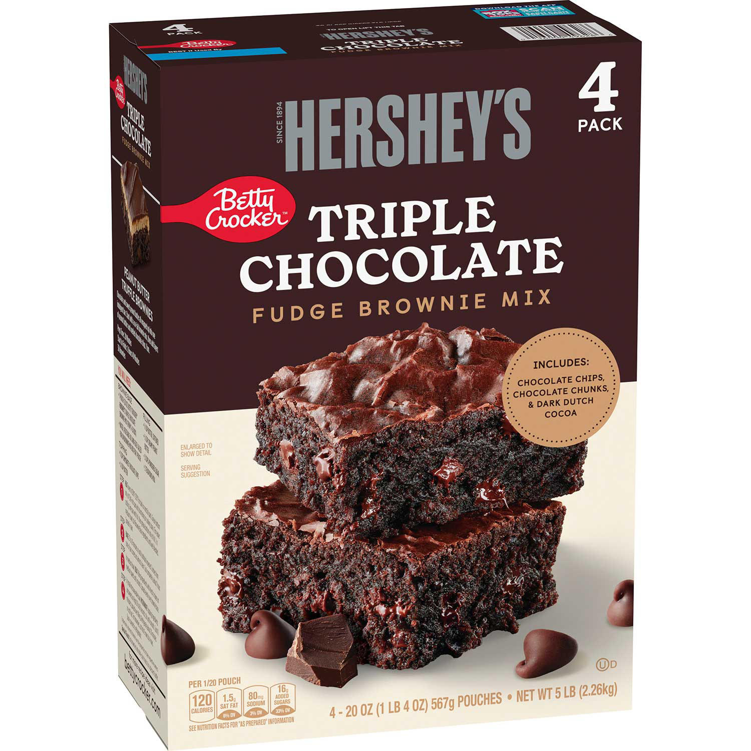 HERSHEY'S Triple Chocolate Fudge Brownie Mix