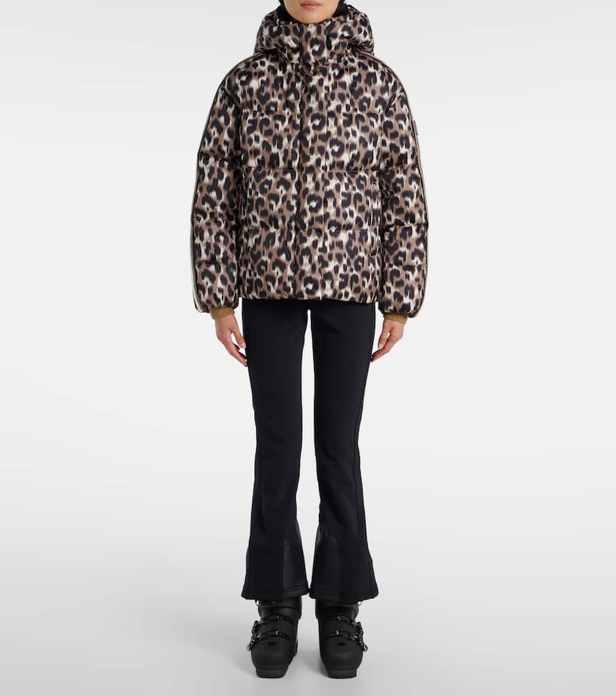 Ada leopard-print down ski jacket