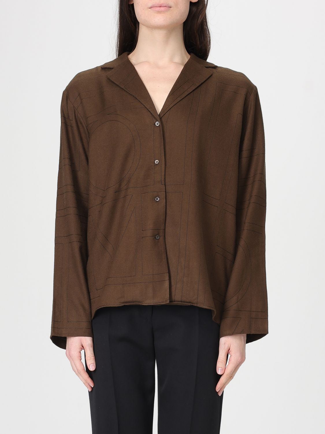 Monogram flannel shirt - Black