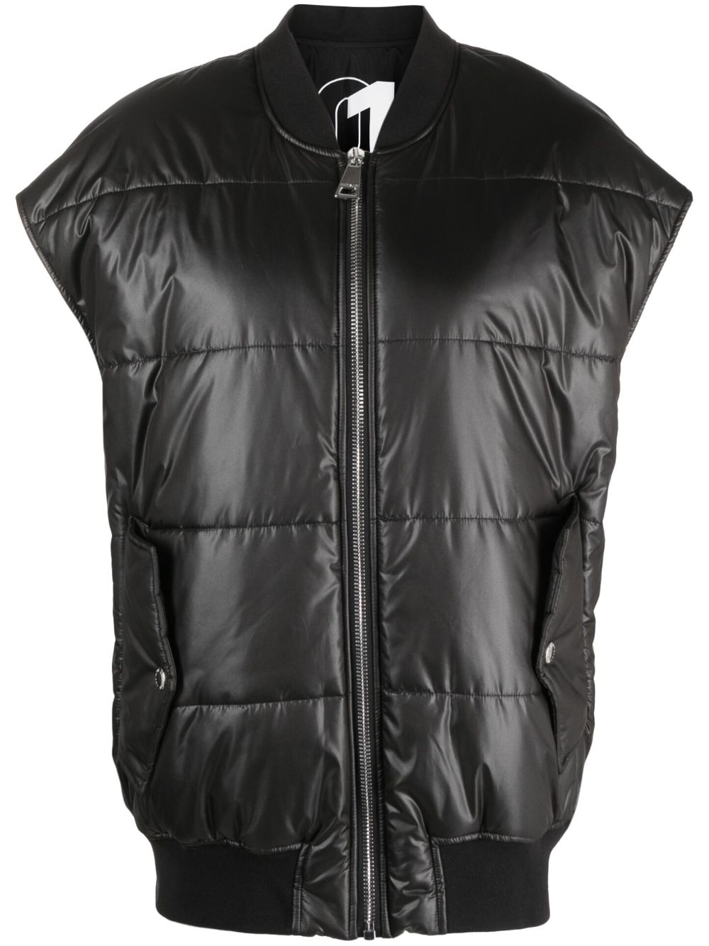 Padded bomber vest - Black