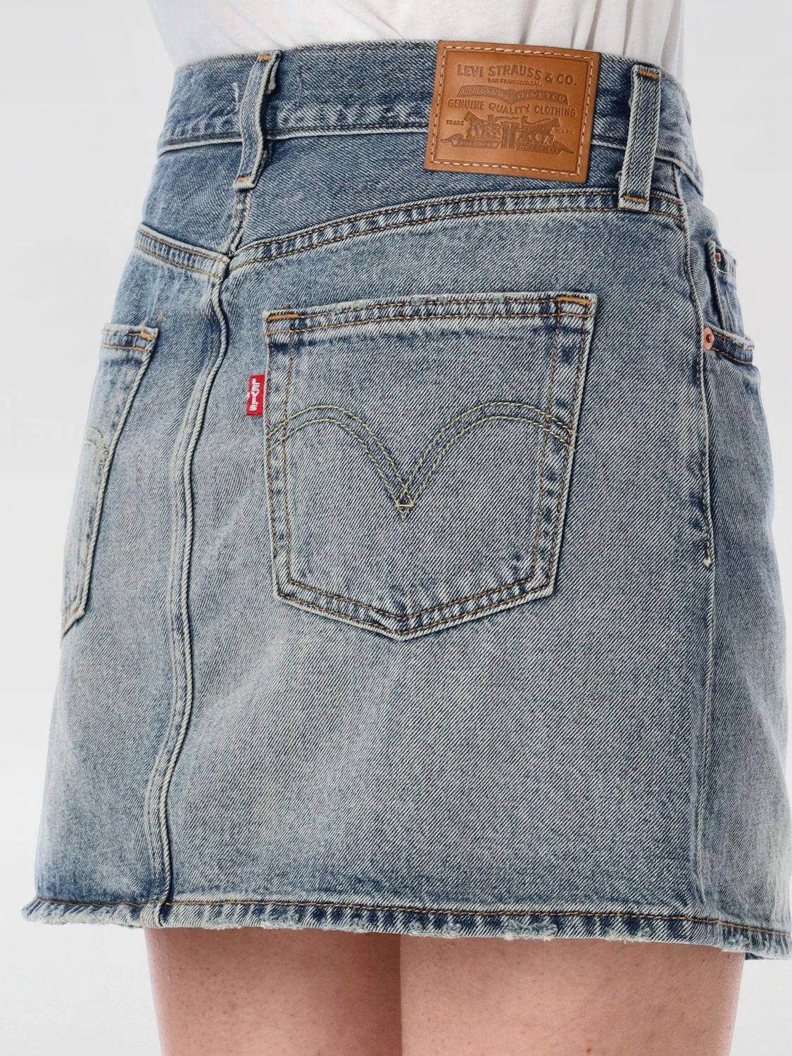 Skirt LEVI'S Woman color Denim