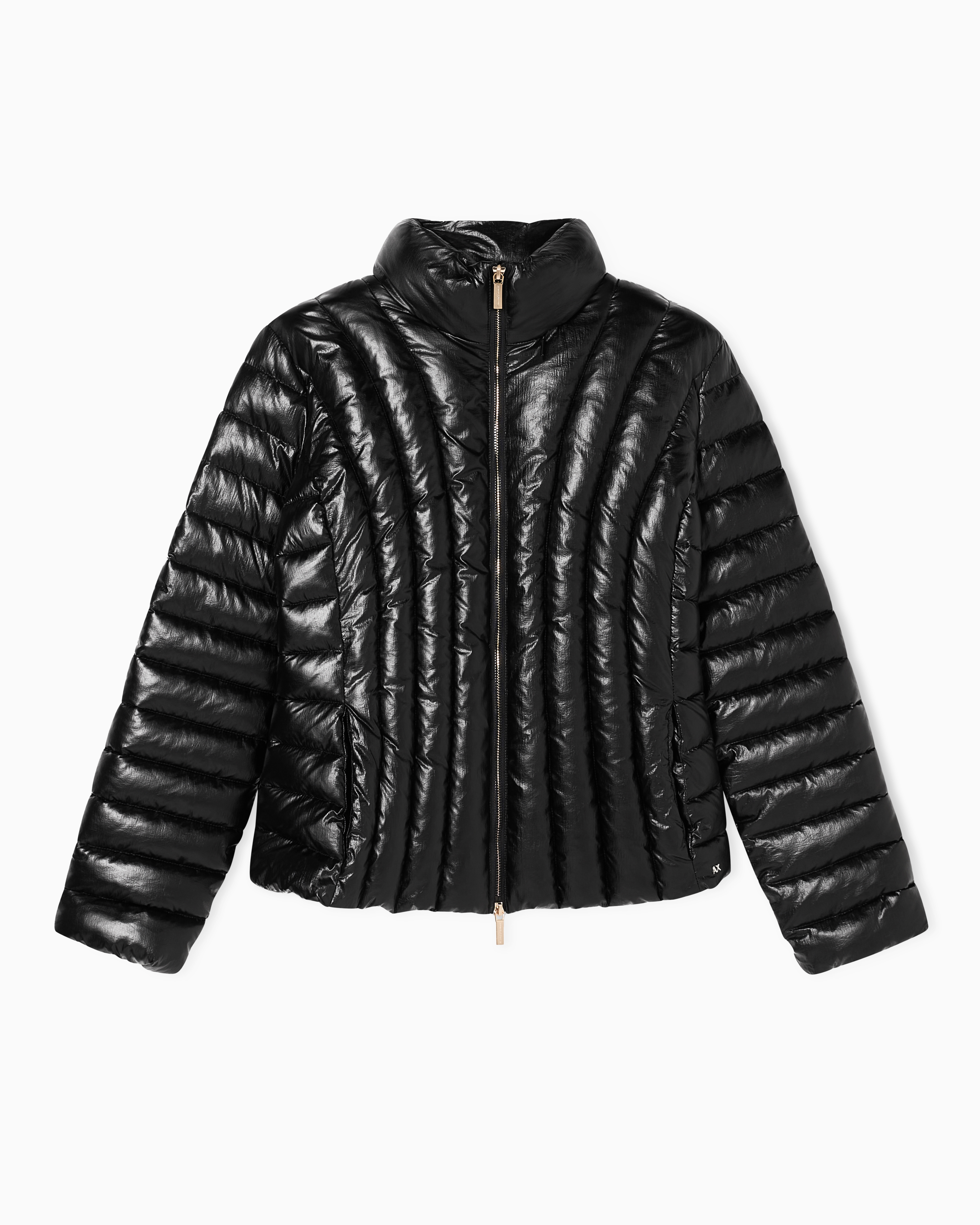 Recycled Foil Padded Jacket with Metallic Effect