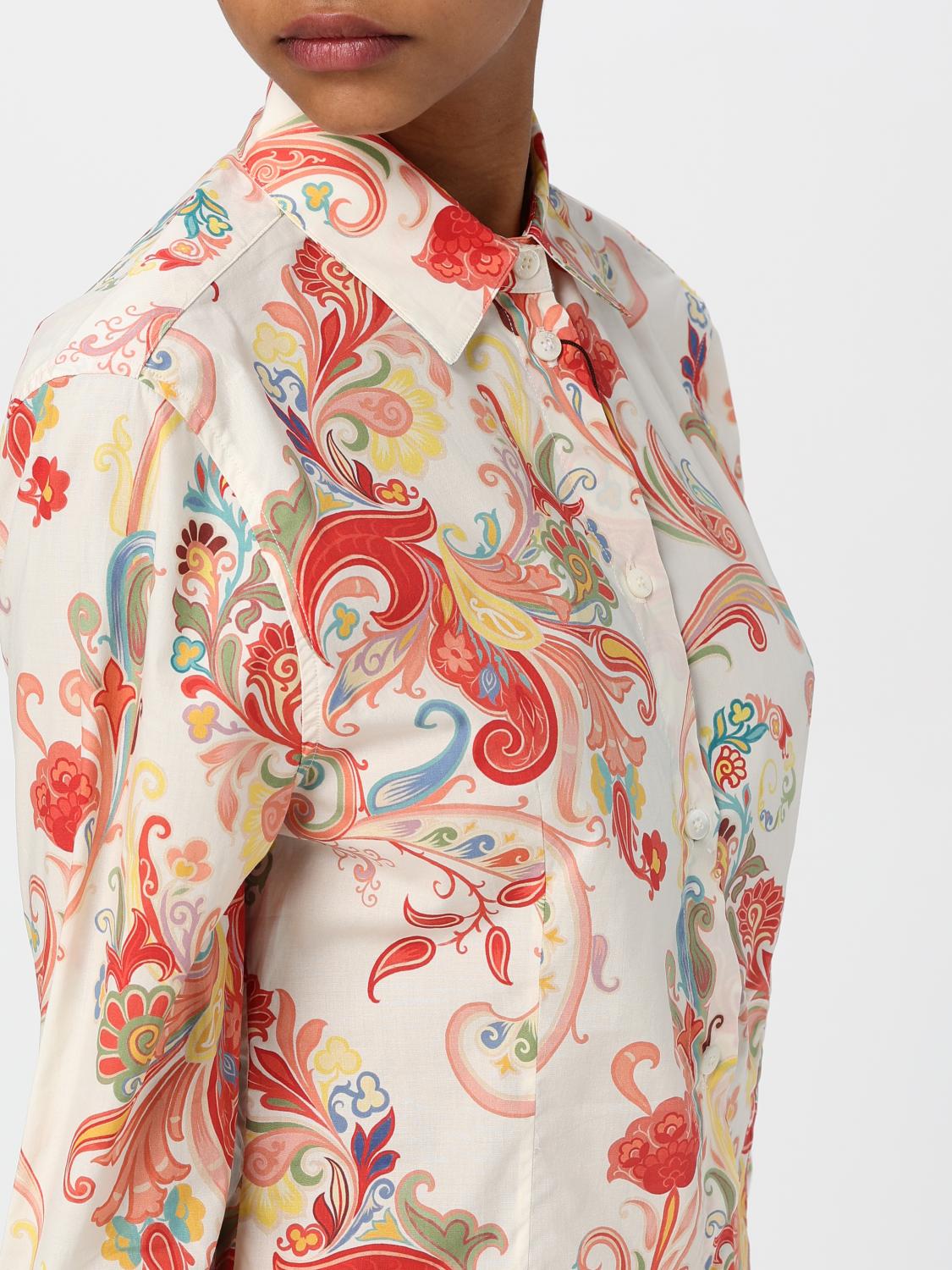 Paisley-print cotton-poplin shirt - White