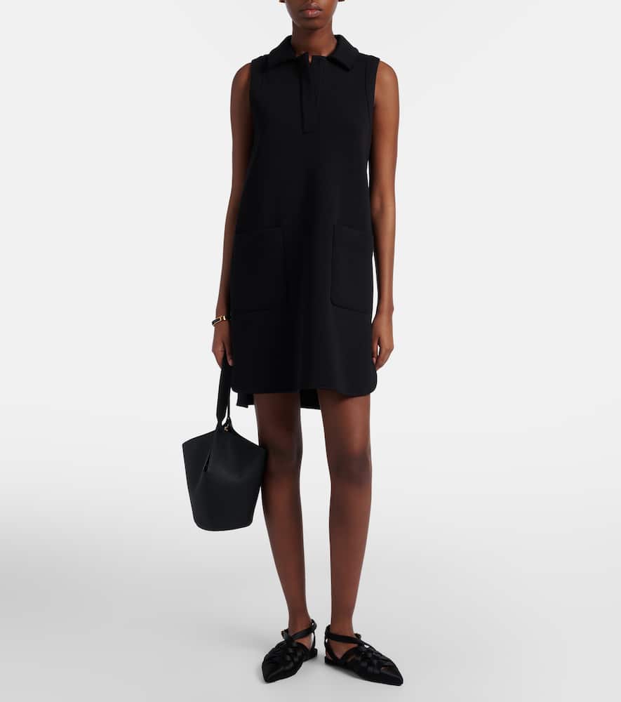 Saggina cotton-blend jersey polo dress