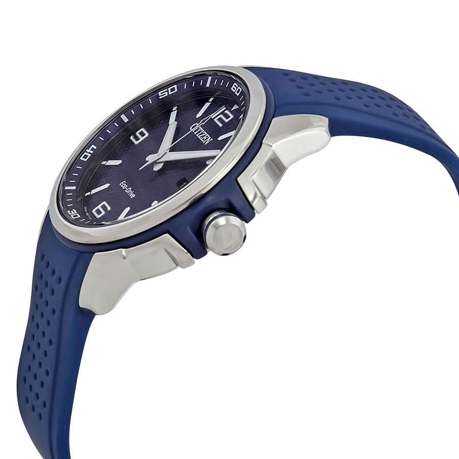 AR Blue Dial Blue Polyurethane Eco-Drive Mens Watch AW1158-05L