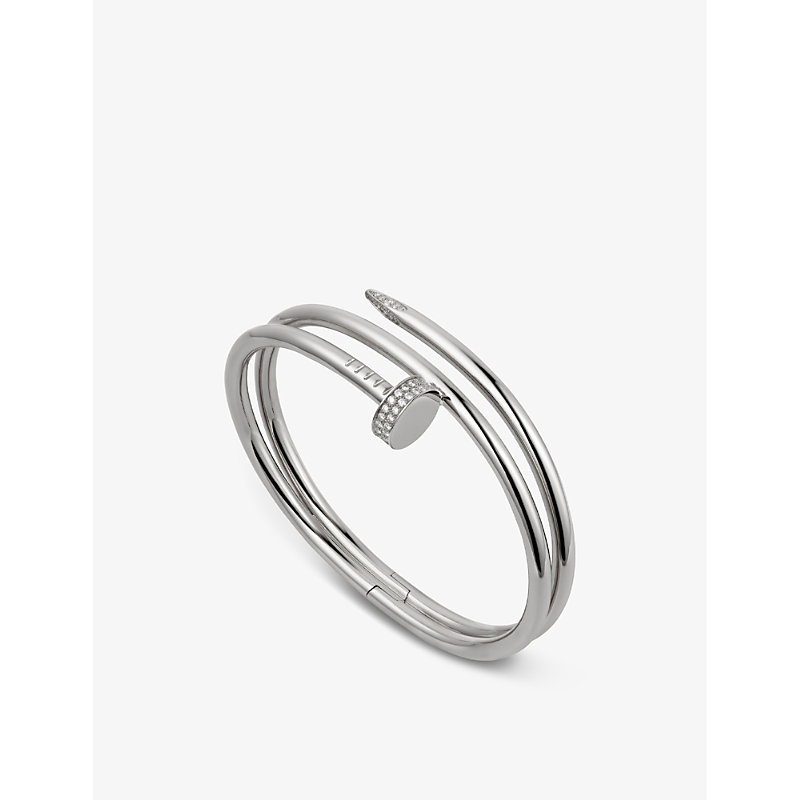 Womens White Gold Juste Un Clou 18ct and 0.51ct Brilliant-cut Diamond Bracelet 17cm