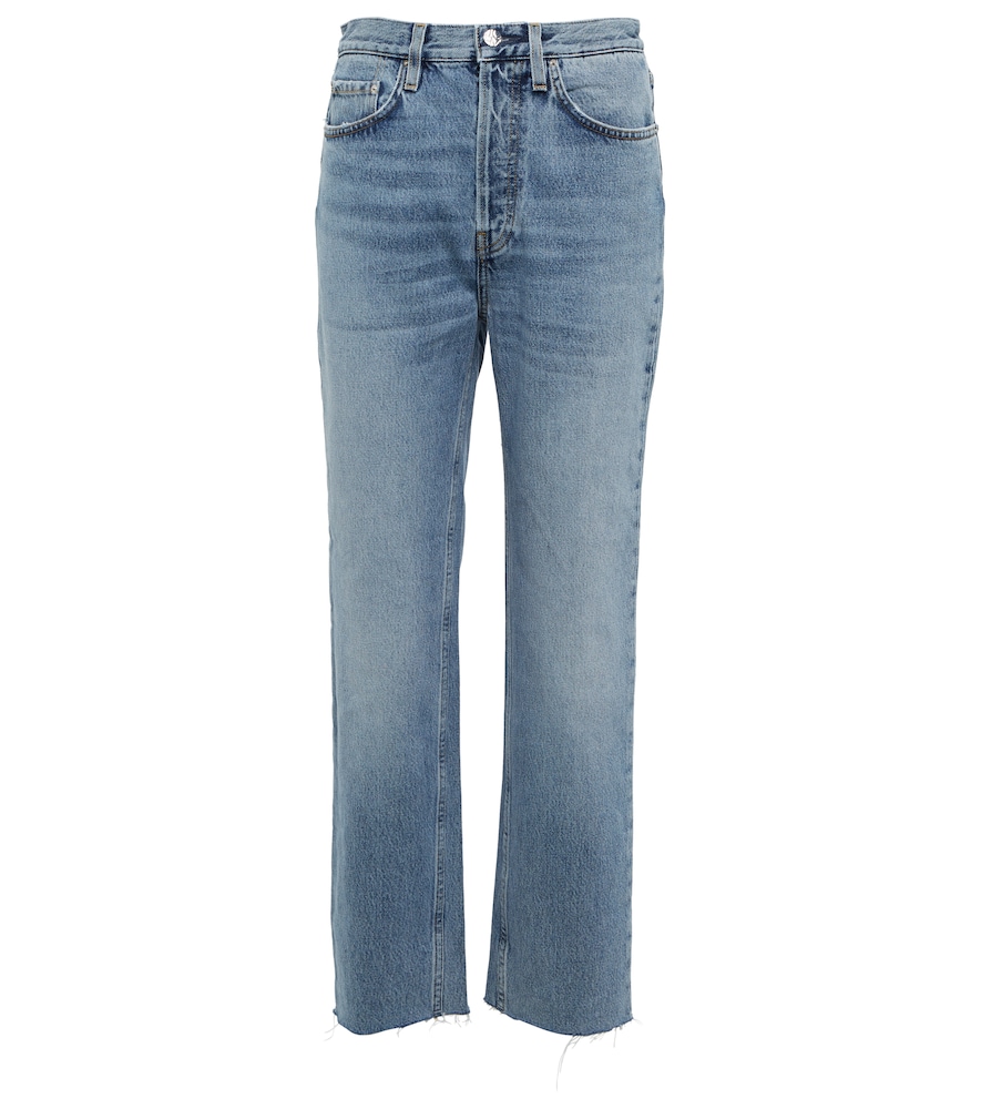 High-rise straight jeans