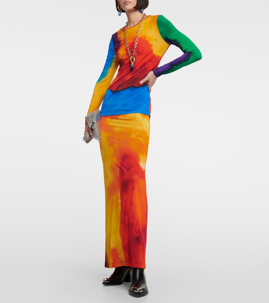 Printed jersey top