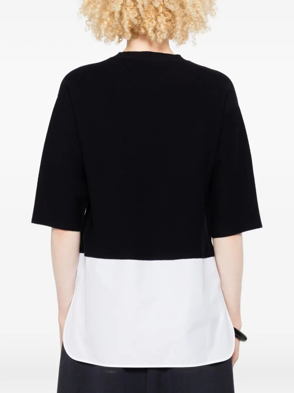 Cotton Popelibe Detail Sweater