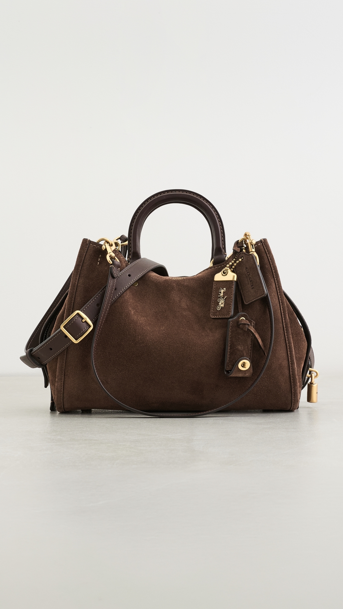 Suede Rogue Shoulder Bag Dark Chocolate One Size