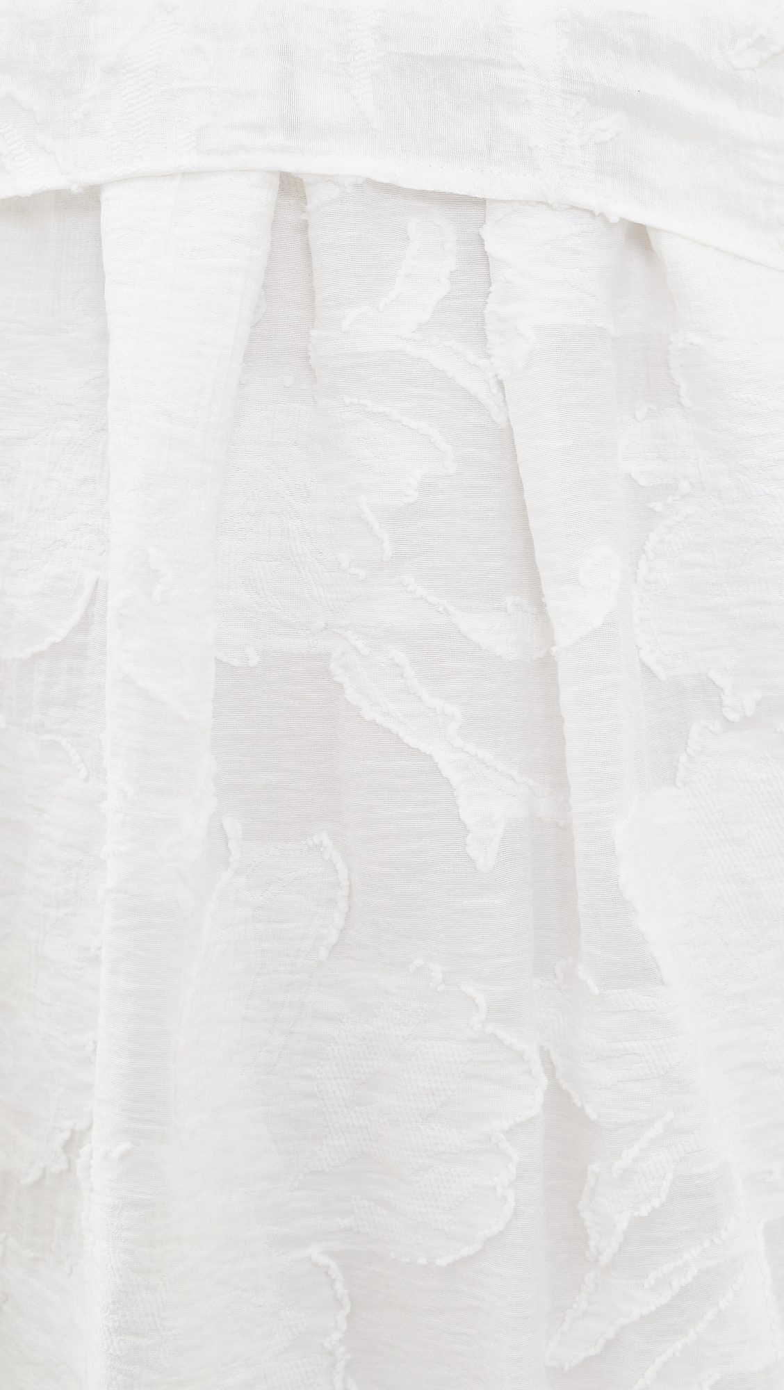 Coupe Mixed Media Dress Off White