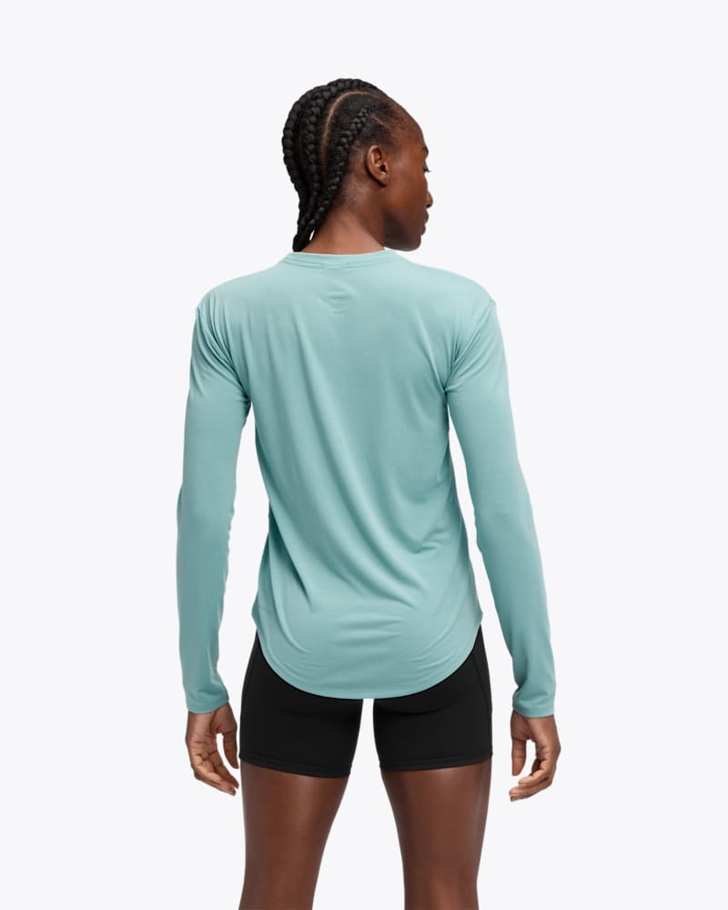 Women's HOKA Essential LS Tee Shirt in Sea Water