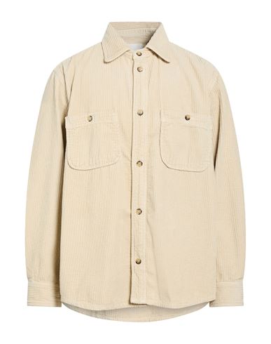 Man Shirt Beige Size L Cotton