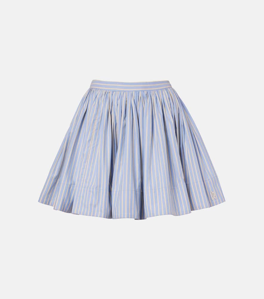 Striped cotton miniskirt