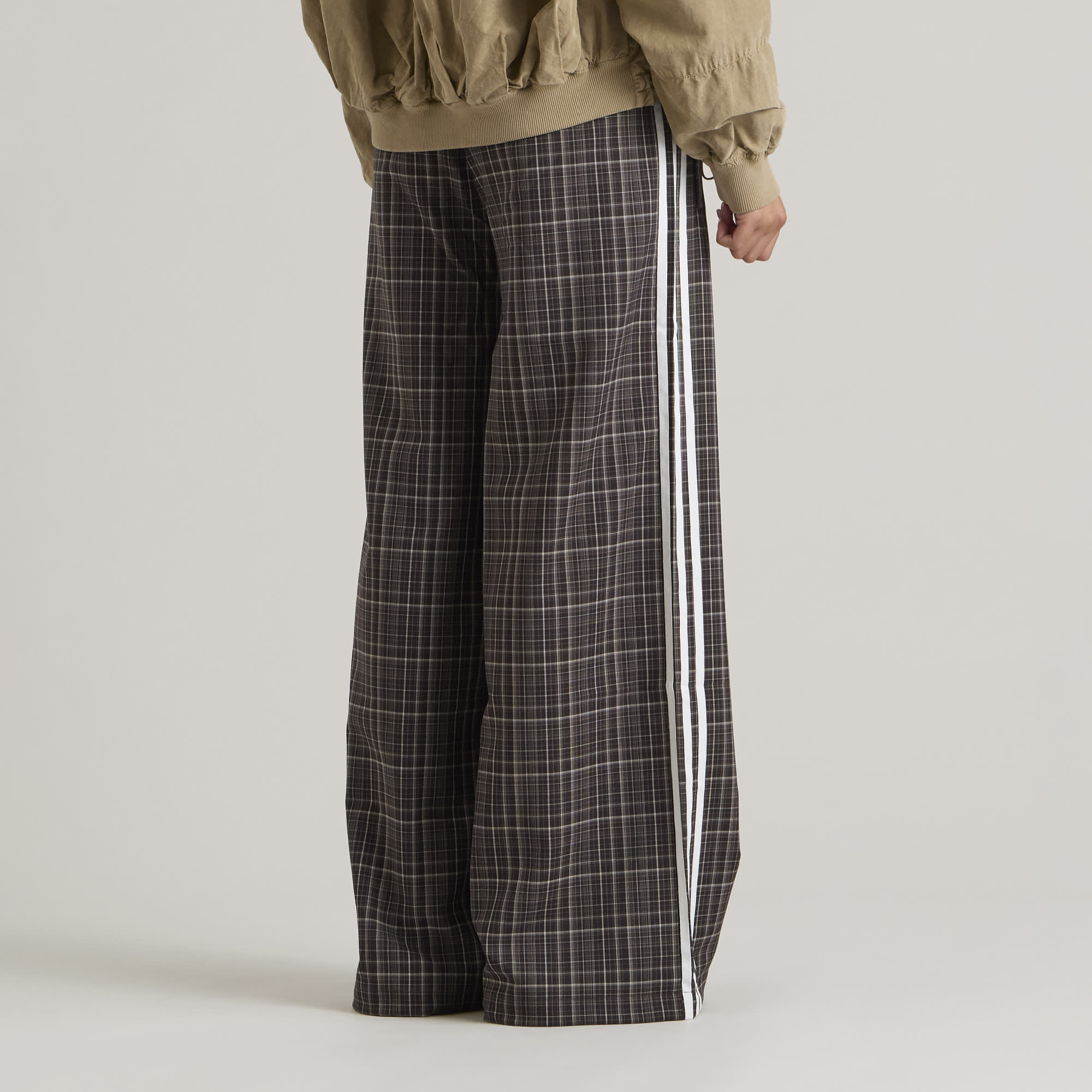 Women's Check Track Pant Night Brown