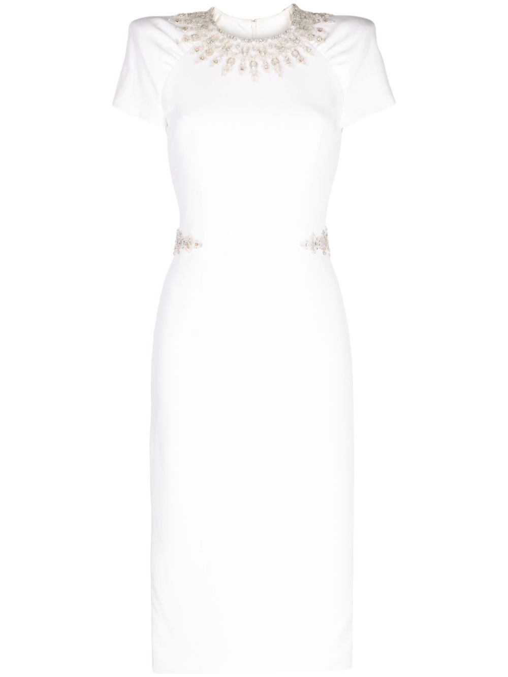 Ines beaded midi dress - White