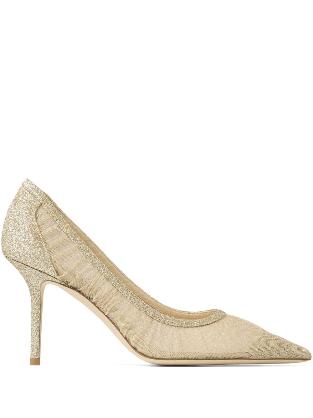 Love 85mm glitter pumps - White