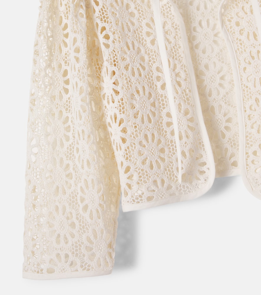 Jora floral cotton lace jacket