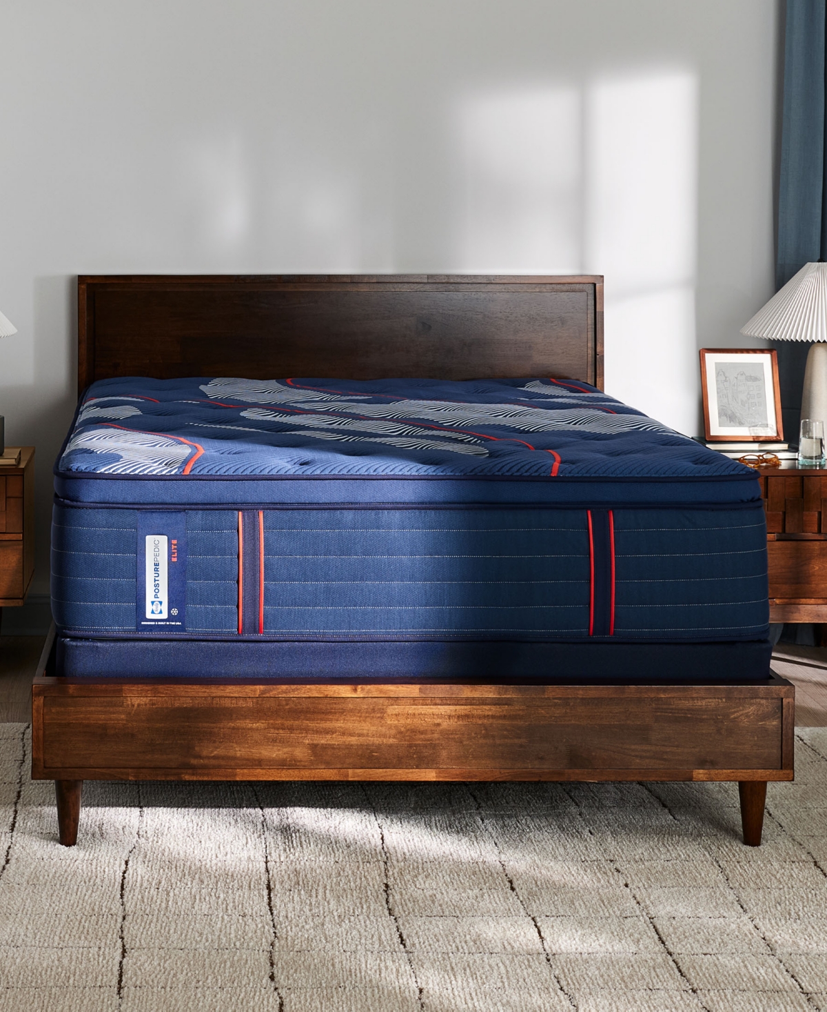 "Posturepedic Elite Brenham Ii 16"" Medium Euro Pillow Top Mattress Set - Full"