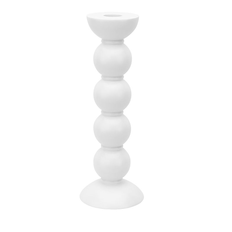 Lacquered Bobbin-Shaped Candlestick, Tall