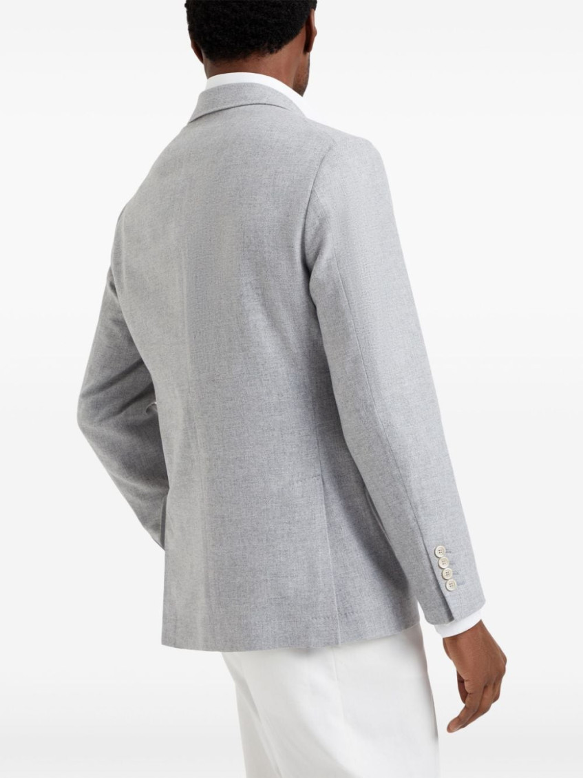 Single-breasted blazer - White