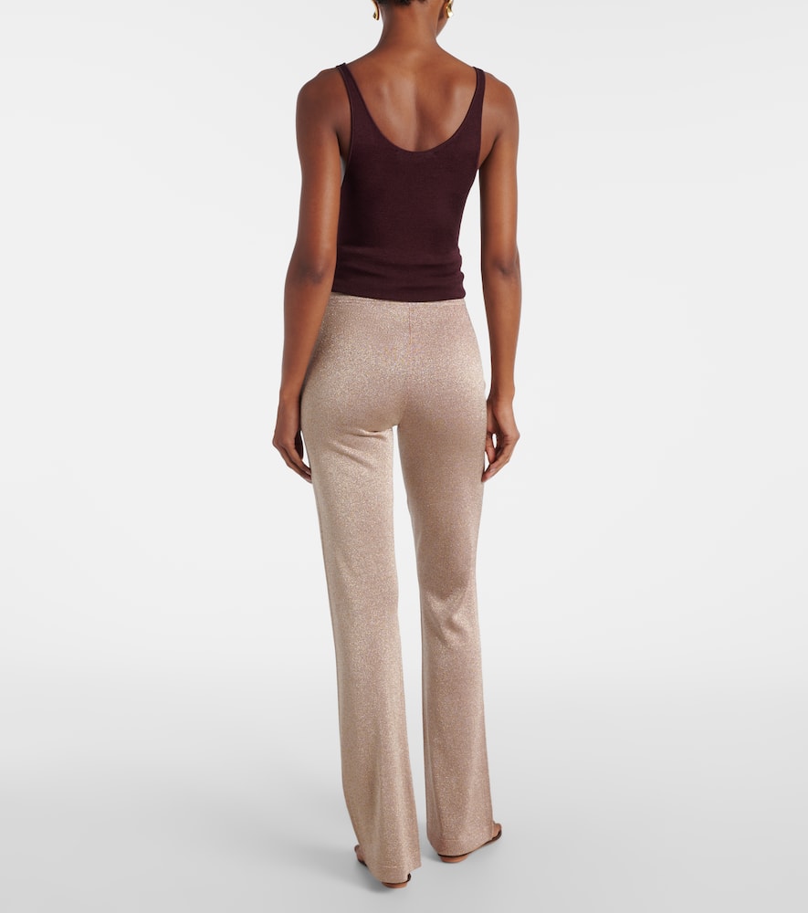 Lamé flared pants