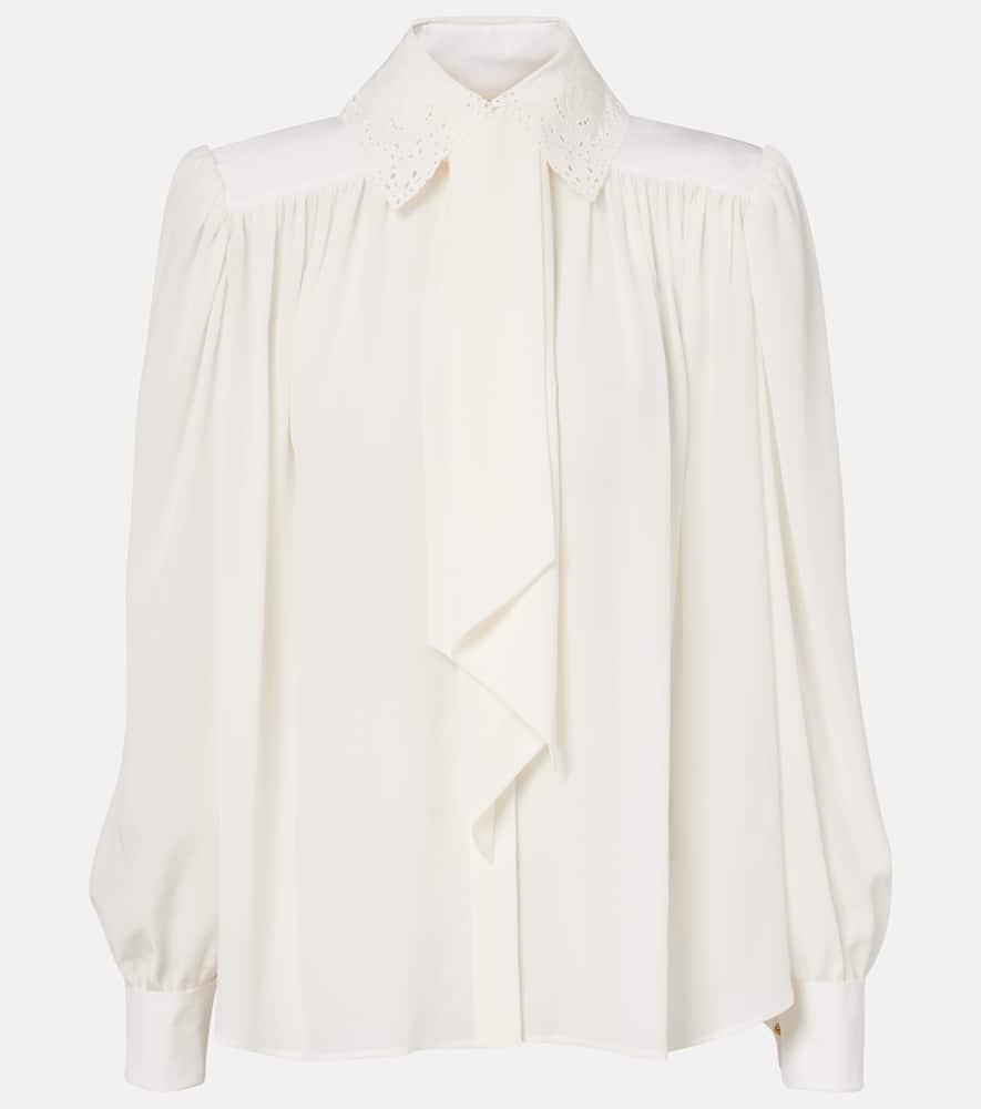 Chloé Scarf-detail silk crêpe de chine blouse