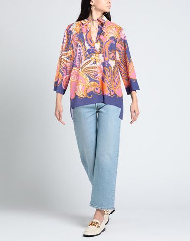 Woman Top Dark purple Size 4 Cotton