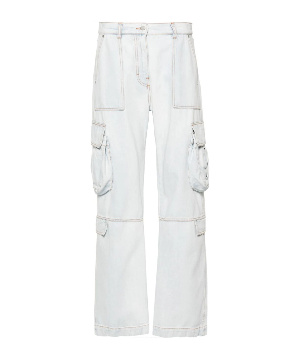 Mid-Rise Straight-Leg Cargo Jeans
