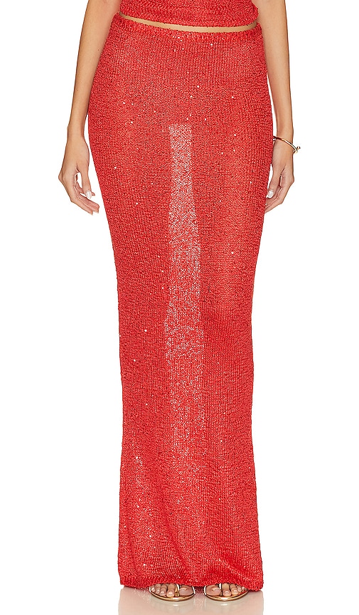 ASTA RESORT Carolina Skirt in Red.  XS. Also in L, M