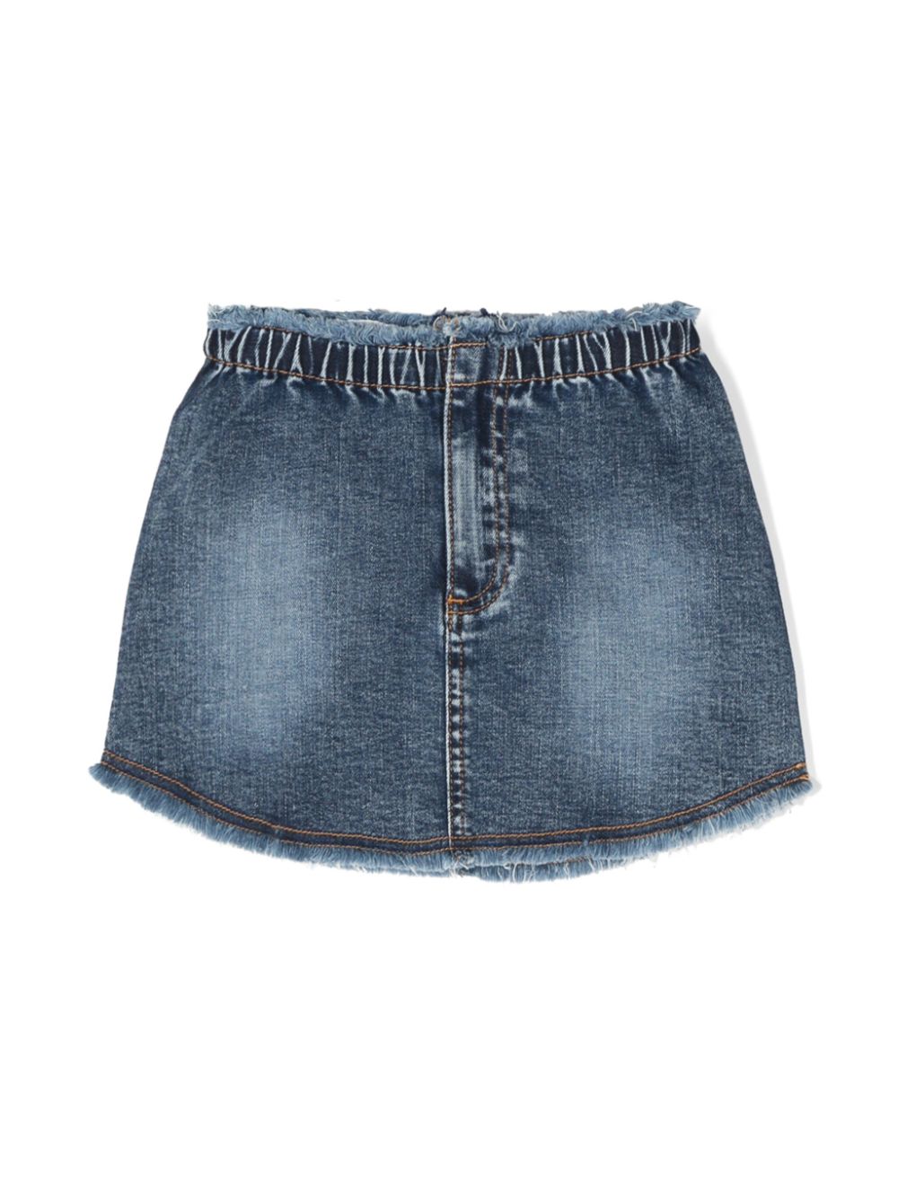 Frayed-edge denim skirt - Blue