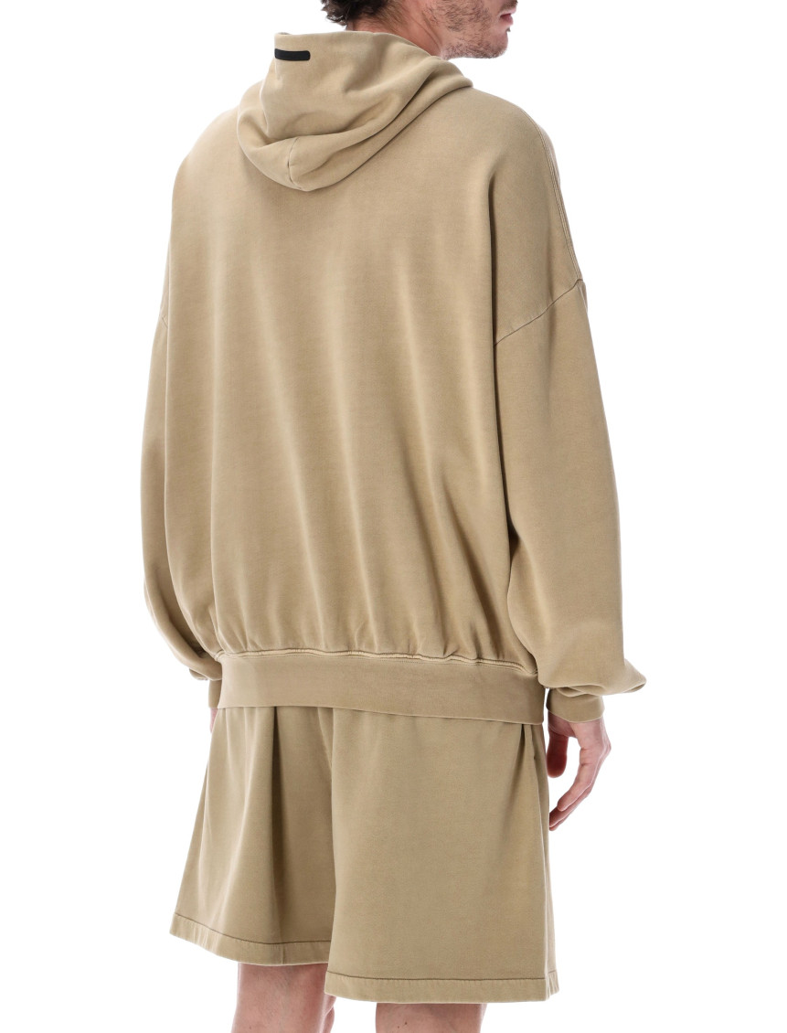 Beige Graphic Logo Hoodie