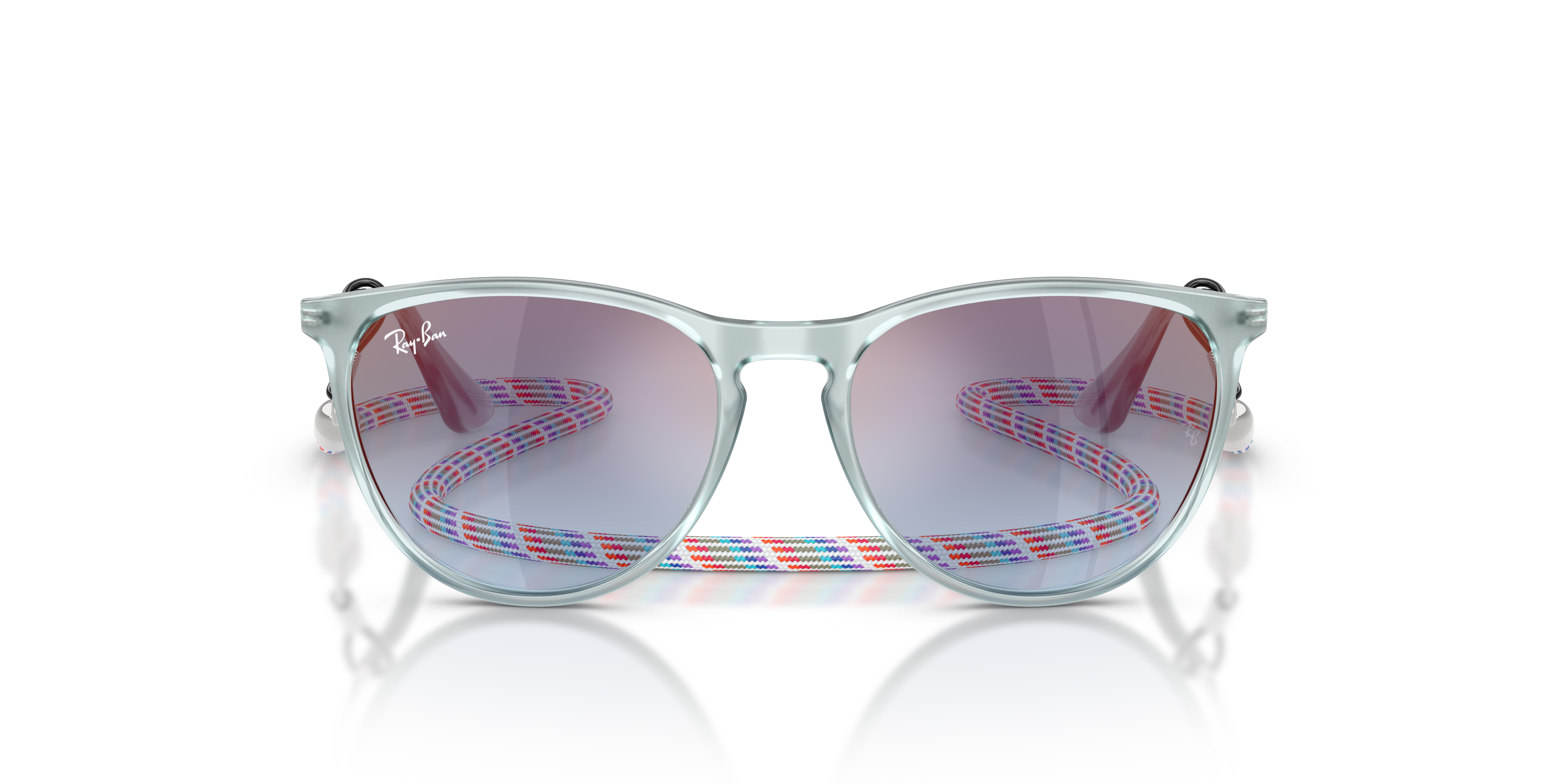 Ray - Ban Kid Ray - Ban RJ9060S JUNIOR ERIKA 7223U0 Sunglasses Injected Blue Blue Pantos Mirror Nuanced