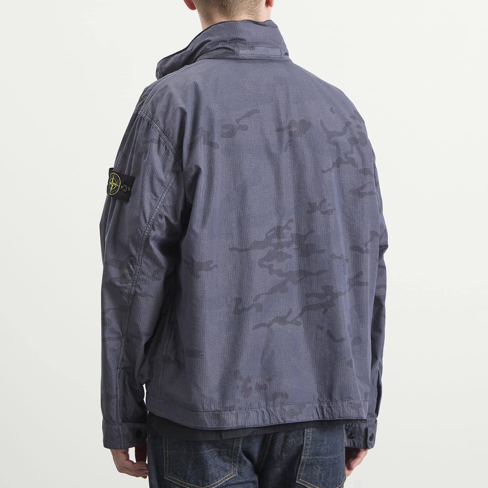 Men's Faded Camo Ripstop-TC Field Jacket in Blue Grey