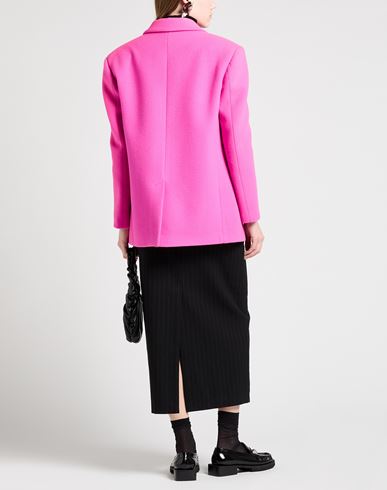 Woman Coat Fuchsia Size 6 Virgin Wool