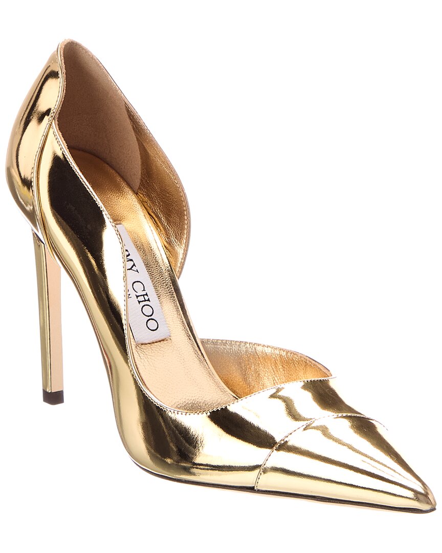 Jimmy Choo Brigitte Liquid Metal 100 Patent Pump